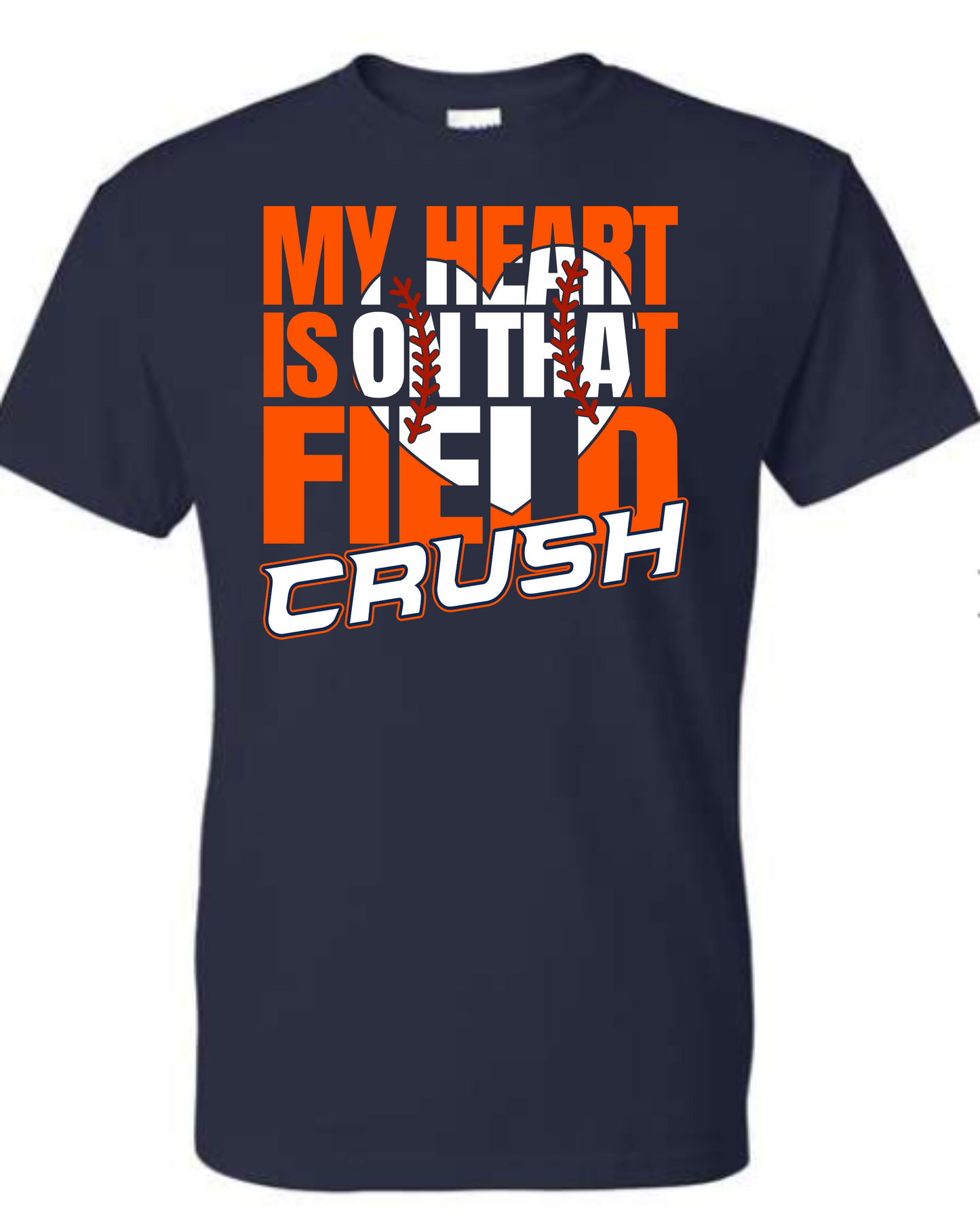 Navy My Heart Short Sleeve Tee